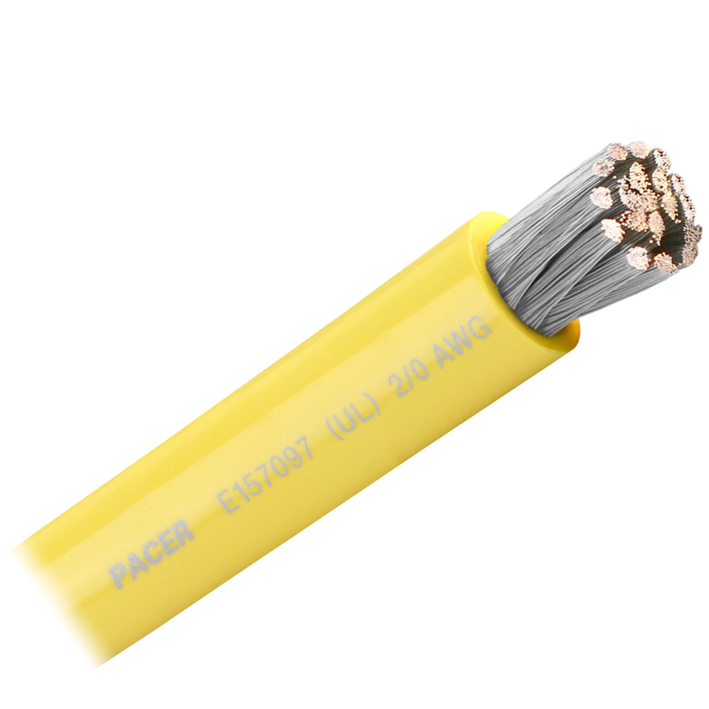 Pacer Yellow 2/0 AWG Battery Cable -Sold By The Foot boat wire