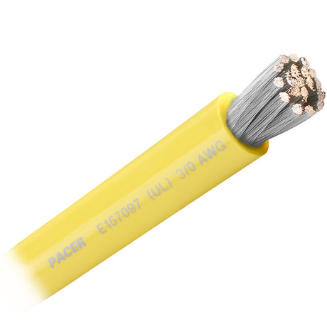 Pacer Yellow 3/0 AWG Battery Cable -Sold By The Foot boat wire