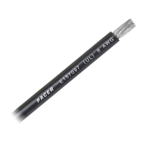 Pacer Black 8 AWG Battery Cable -Sold By The Foot boat wire