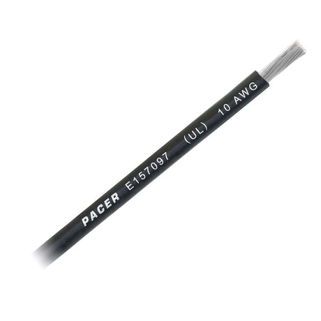 Pacer Black 10 AWG Battery Cable -Sold By The Foot boat wire