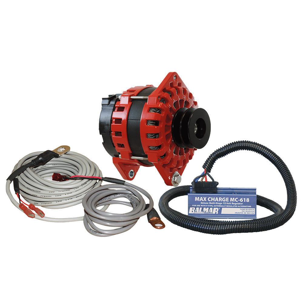 Balmar Alternator (250 AMP Kit 12V 3.15") Dual Foot Saddle Dual Vee Pulley Regulator Temp Sensor marine alternator