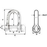 Wichard Not Self-Locking D Shackle - 14mm Diameter - 9/16" [01207]