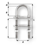 Wichard U-Bolt Pad Eye - 8mm Diameter - 5/16" - 100mm Length - 3-15/16" [06524]