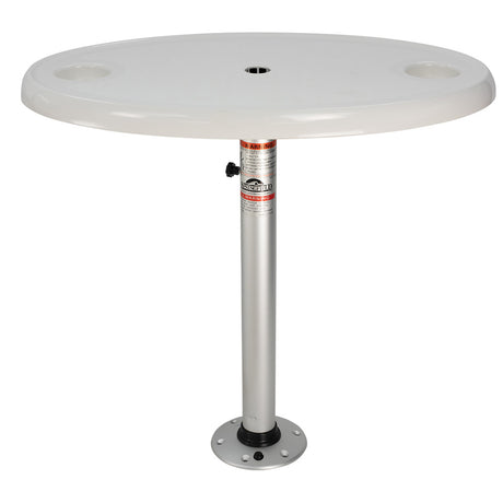 Springfield White Oval Table Package (18"x 30" Threadlock)