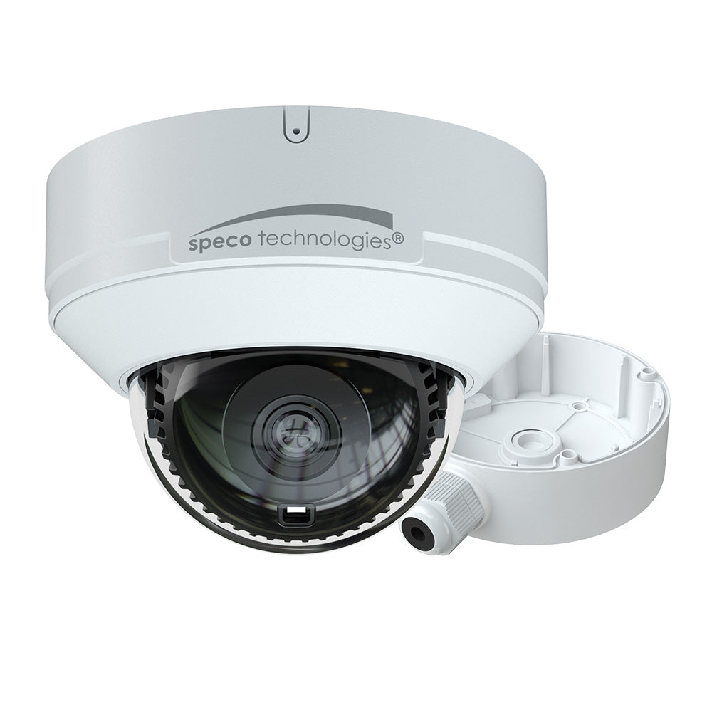 Speco 4MP H.265 AI IP Dome Camera (w/IR - 2.8mm Fixed Lens Junction Box)