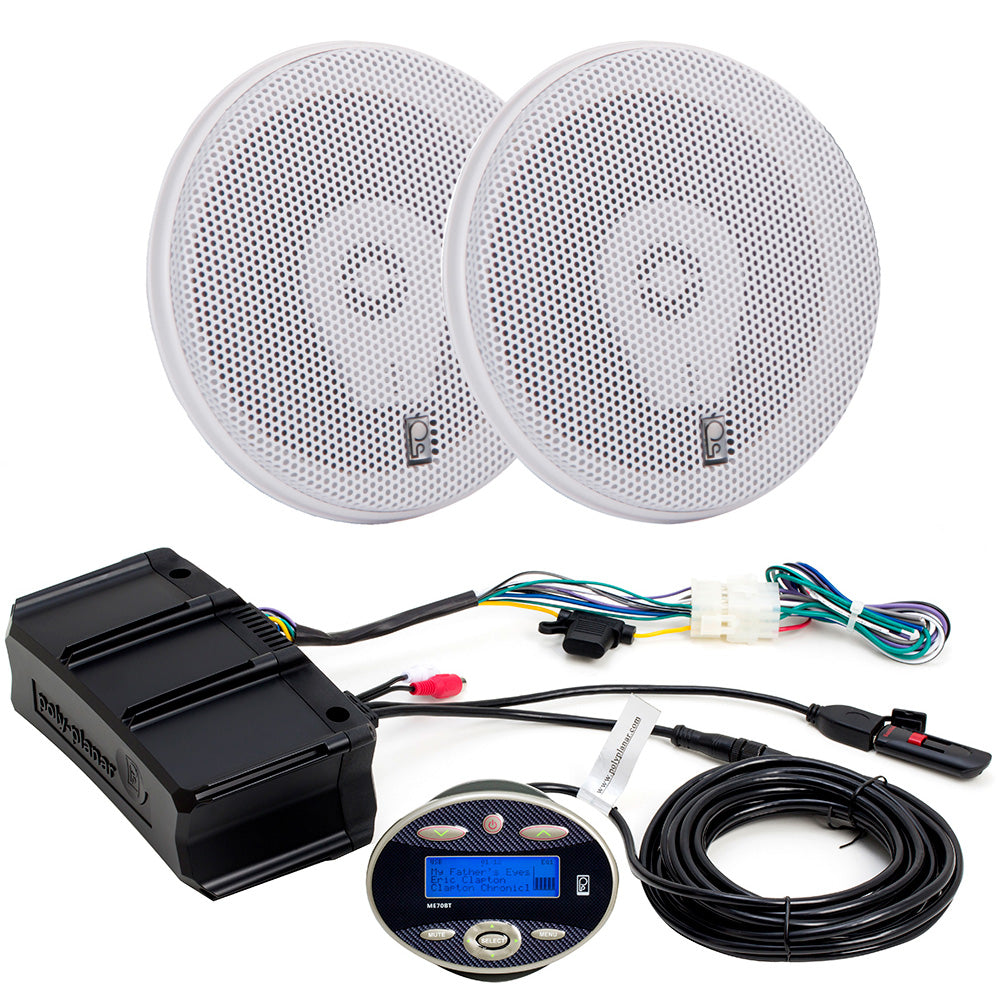 Poly-Planar Amplifier Package w/ME70BT  MA-8505W Speakers boat speakers